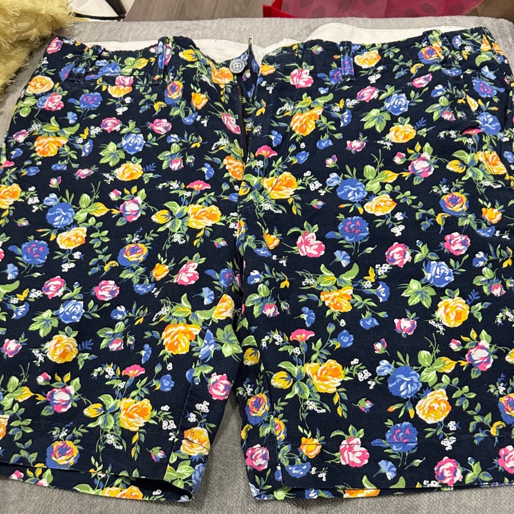 Polo by Ralph Lauren Blue and Green Floral Shorts